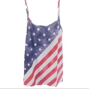 Rue 21 American Flag Tank Top Red/White/Blue - XL